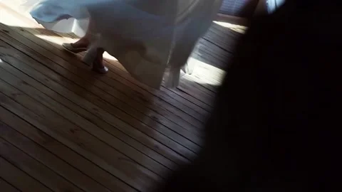 The bride is spinning Stock Footage 148092381