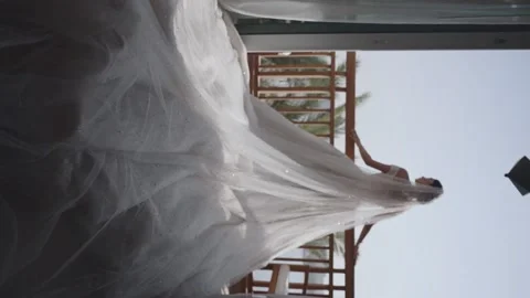 Bride standing back Video stock 223702226