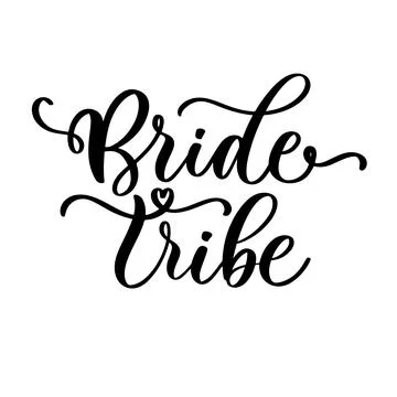 Bride tribe bachelorette party vector lettering calligraphy inscription. Stock Illustration