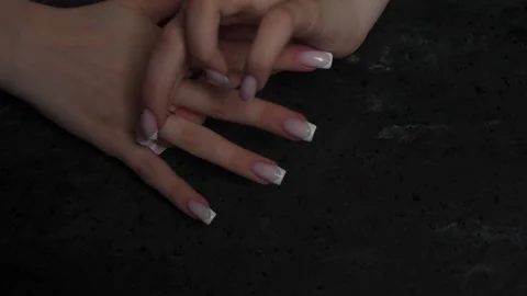 The bride tries on her wedding ring Stock Footage 329093639