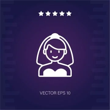 Bride vector icon Stock Illustration