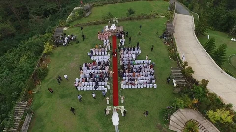 Bride Walking Down the Aisle Stock Footage 106439051