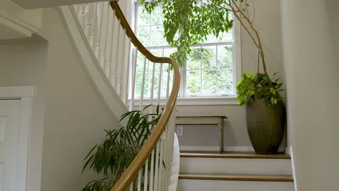 Bride walking down staircase. 動画素材 88160234