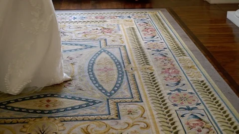 Bride walking in a palace Stock Footage 91050949