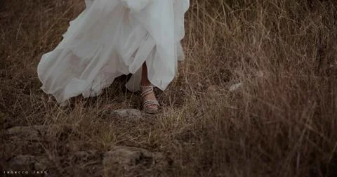 Bride walking Stock Photos