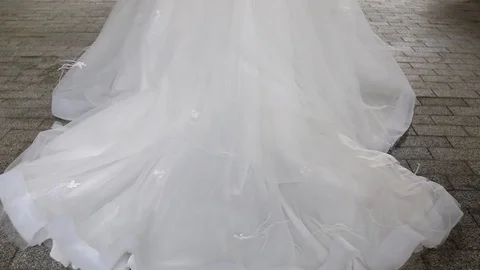 Bride walks on the balcony Stock Footage 106577227