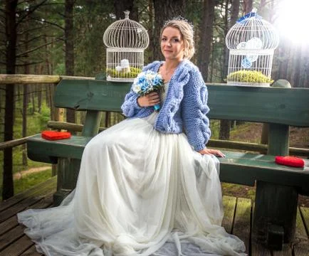 Bride at wedding day Stock Photos