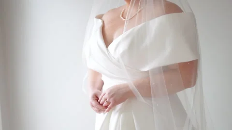 Bride in Wedding Dress Stock Footage 328600994
