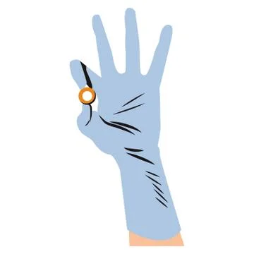 Bride with wedding ring Stock Illustration