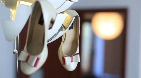 Bride wedding shoes Stock Footage 67344982
