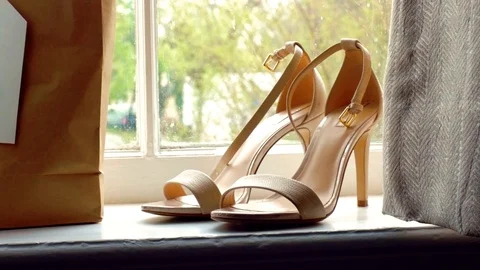 Bride Wedding Shoes Stock Footage 95497218