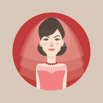 Bride In Wedding Veil Stock-Illustration