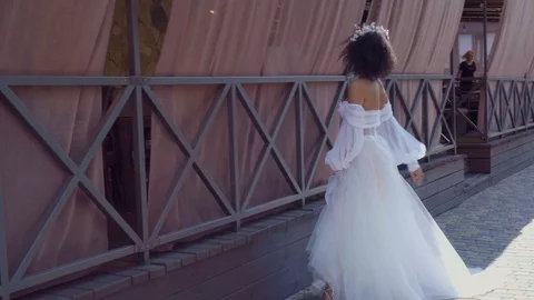 Bride in a white dress Stock-Footage 112619781