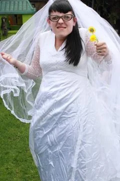 Bride in white Stock Photos