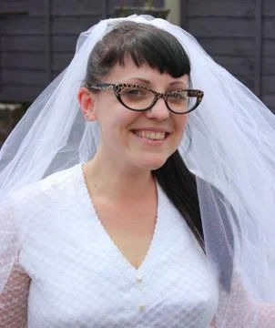 Bride in white Stock Photos