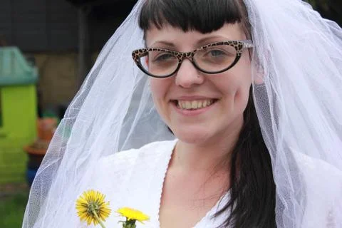 Bride in white Stock Photos