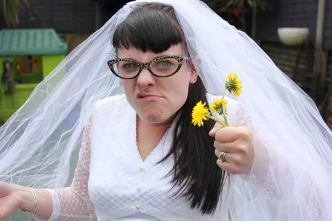 Bride in white Stock Photos