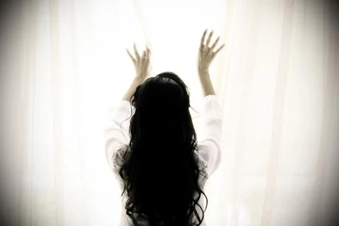 Bride at window Stock Photos