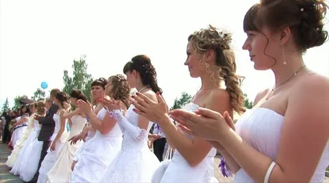 Brides applause Video stock 11290983