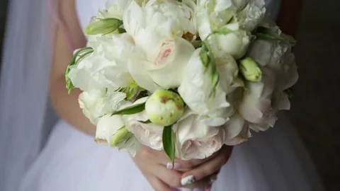 The bride's bouquet close up Stock Footage 81319583
