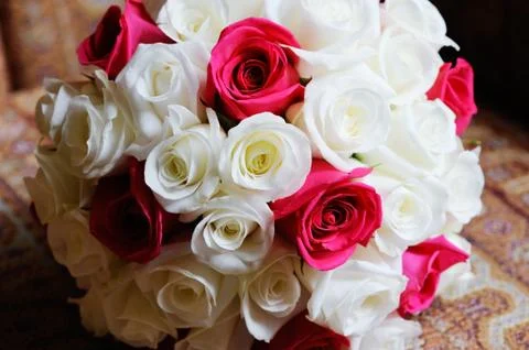 Brides bouquet closeup Stock Photos