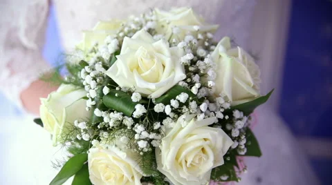 The bride's bouquet. Clouse up. Stock Footage 68543021