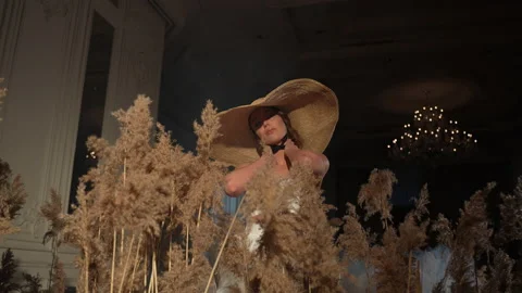 The bride's delicate veil danced in the wind as she walked across the field. Vidéo 239847025