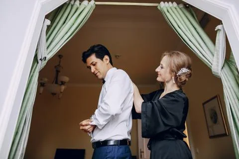 Brides in door Stock Photos