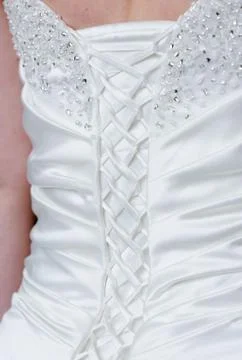 Brides dress back Stock Photos