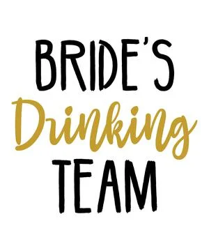 Brides Drinking Team Stock Illustration
