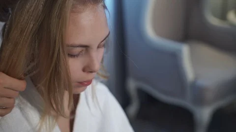 The bride's face close-up 库存影片 72372519