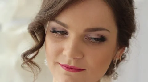 The bride's face closeup. Vidéo 57905137