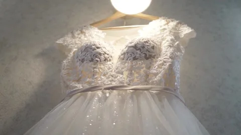 The bride's festive clothes Stock Footage 163566813