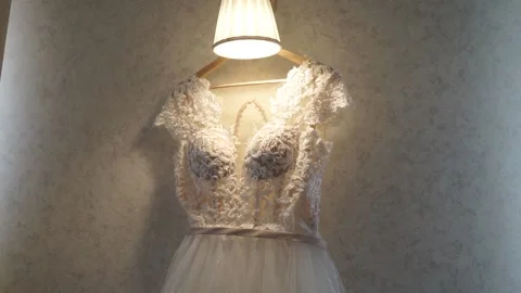 The bride's festive clothes Stock Footage 163566819