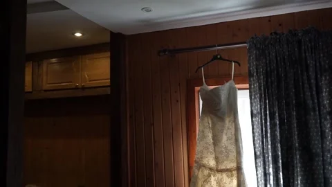 The bride's festive clothes Stock Footage 163566834