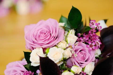Brides flowers closeup Stock Photos