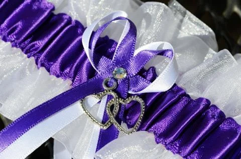 Brides garter macro Stock Photos