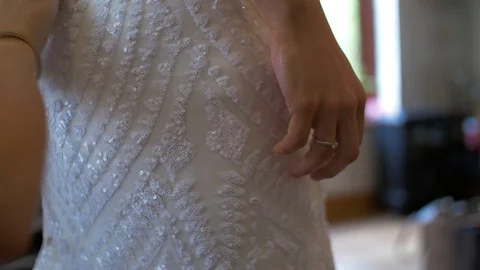 Brides hand when getting ready Stock Footage 93644886