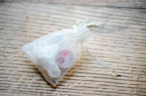 Brides makeup bag Stock Photos
