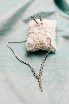 The bride's necklace. Stock Photos
