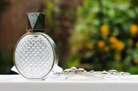 Brides perfume bottle Stock Photos