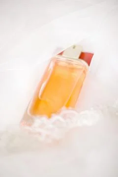 Bride's perfume bottle. Stock Photos