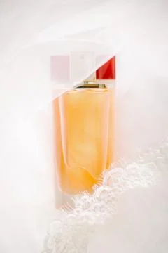 Bride's perfume bottle. Stock Photos