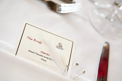 The Bride's place setting Stock Photos