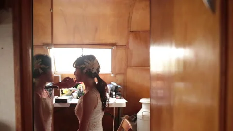 Bride's preparation scene Stock Footage 161961268