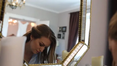 Bride's preparations Stock Footage 278406507