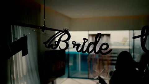 Bride's room in the wedding day Stock Footage 220133917