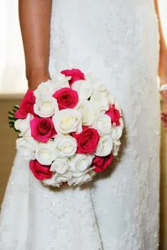 Brides rose bouquet Stock Photos