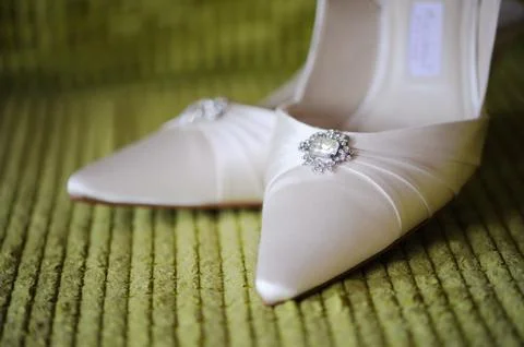 Brides shoes Stock Photos