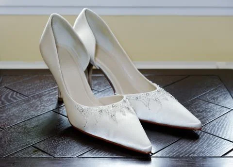 Brides shoes Stock Photos